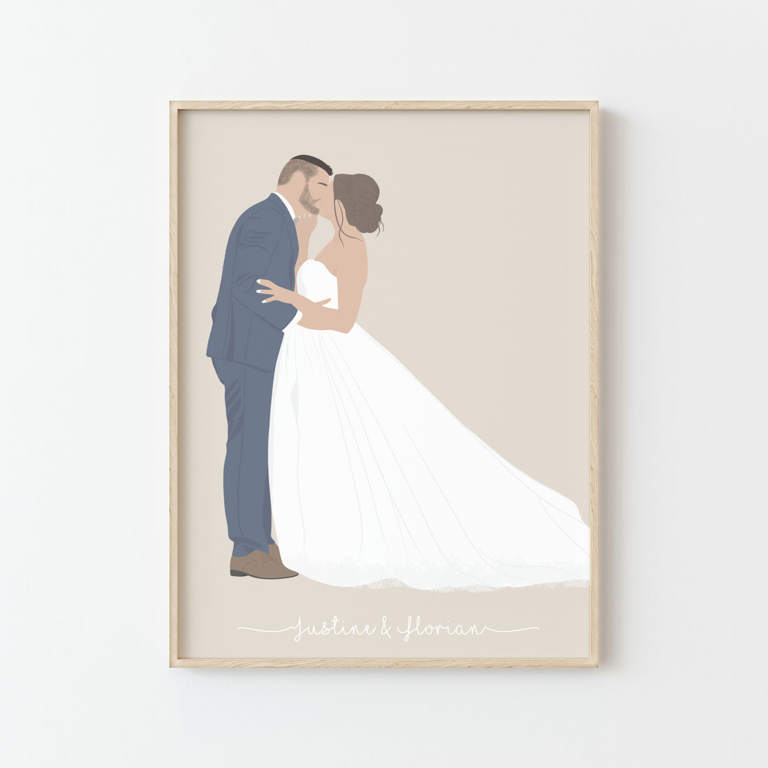 Illustration d'un couple lors de leur mariage