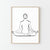 Affiche Minimaliste de Méditation en Noir et Blanc - Art Yoga Homme