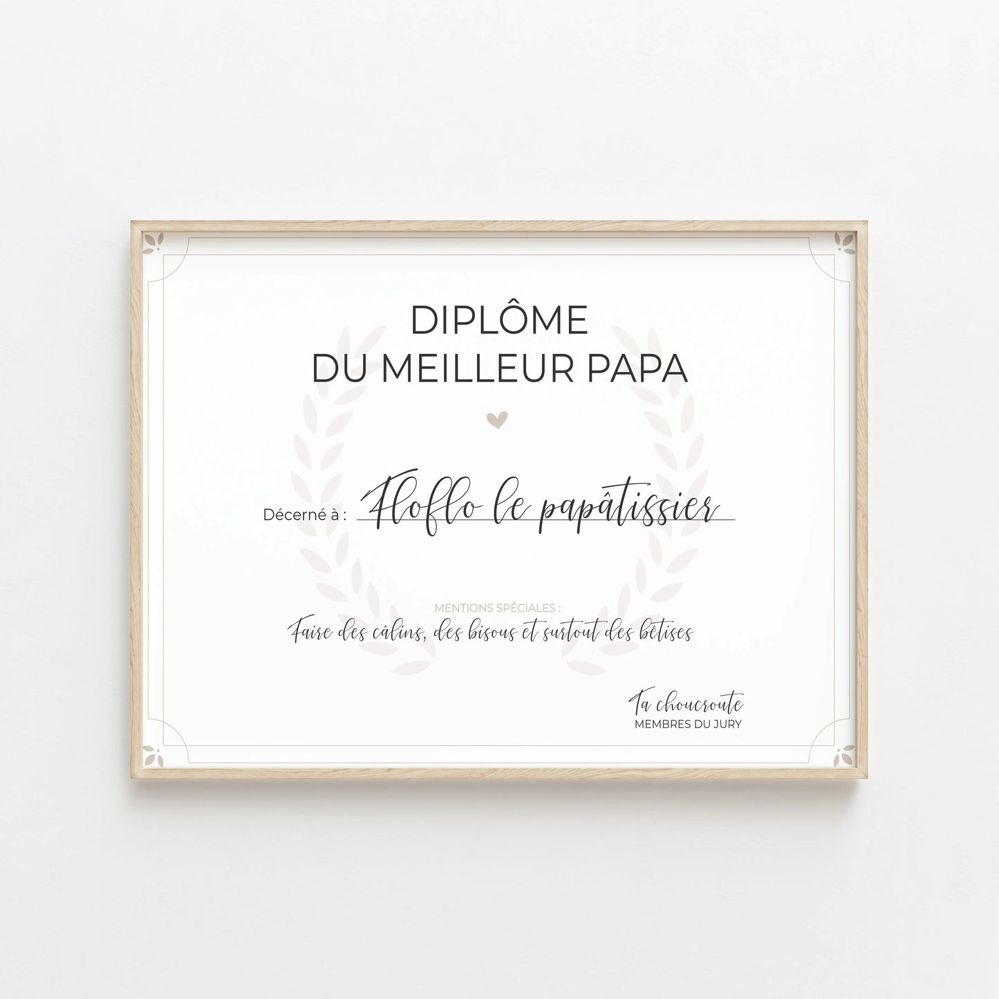 AFFICHE "DIPLÔME DU MEILLEUR PAPA" : LE CADEAU PARFAIT POUR LA FÊTE DES PÈRES