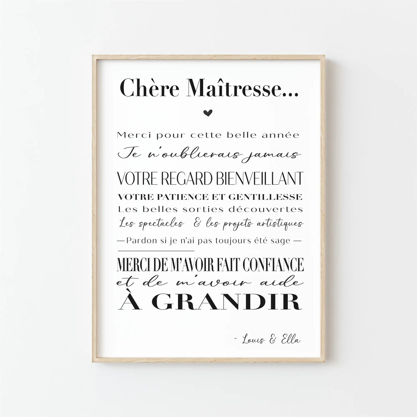 Affiche Maîtresse : Hommage Sincère