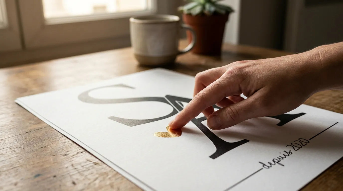 Affiche Duo "Nos Initiales" – Édition Cœur Précieux