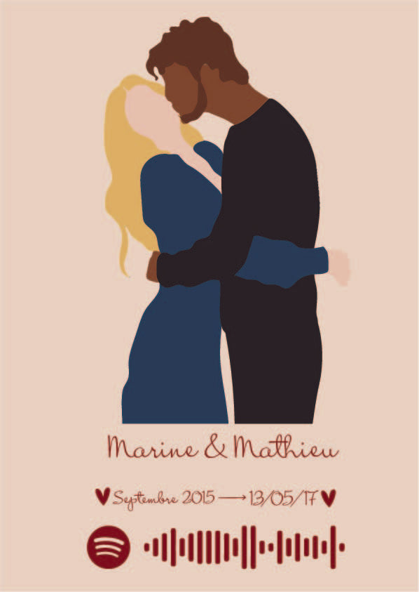 AFFICHE PERSONNALISEE EMBRASSE MOI