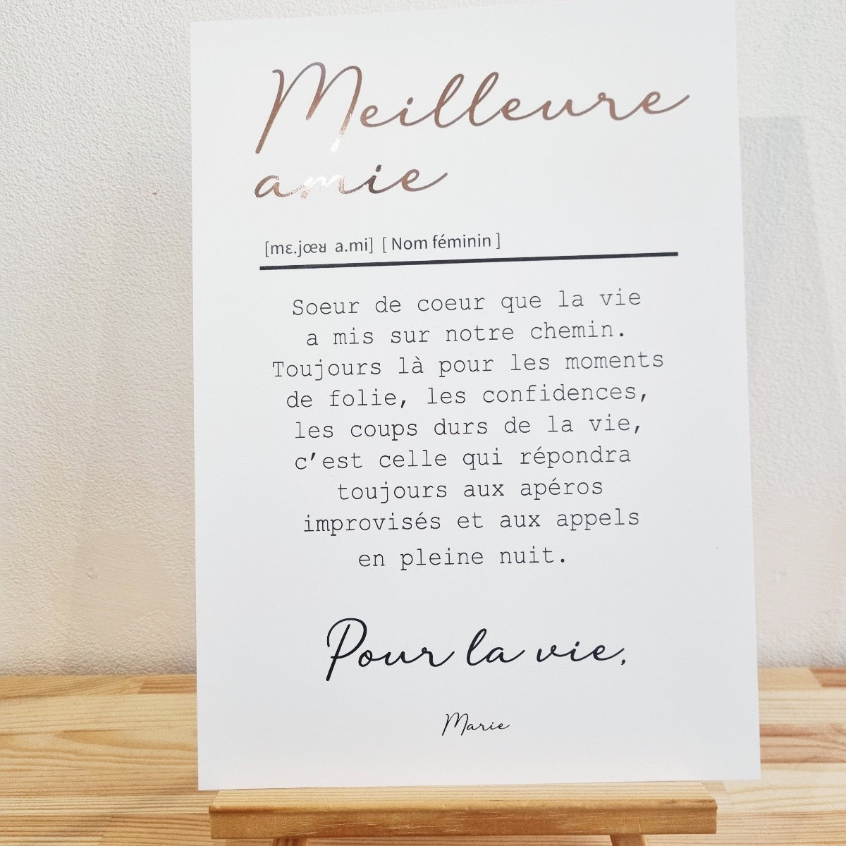 L'affiche "Meilleure Amie" : un présent inoubliable pour votre meilleure amie