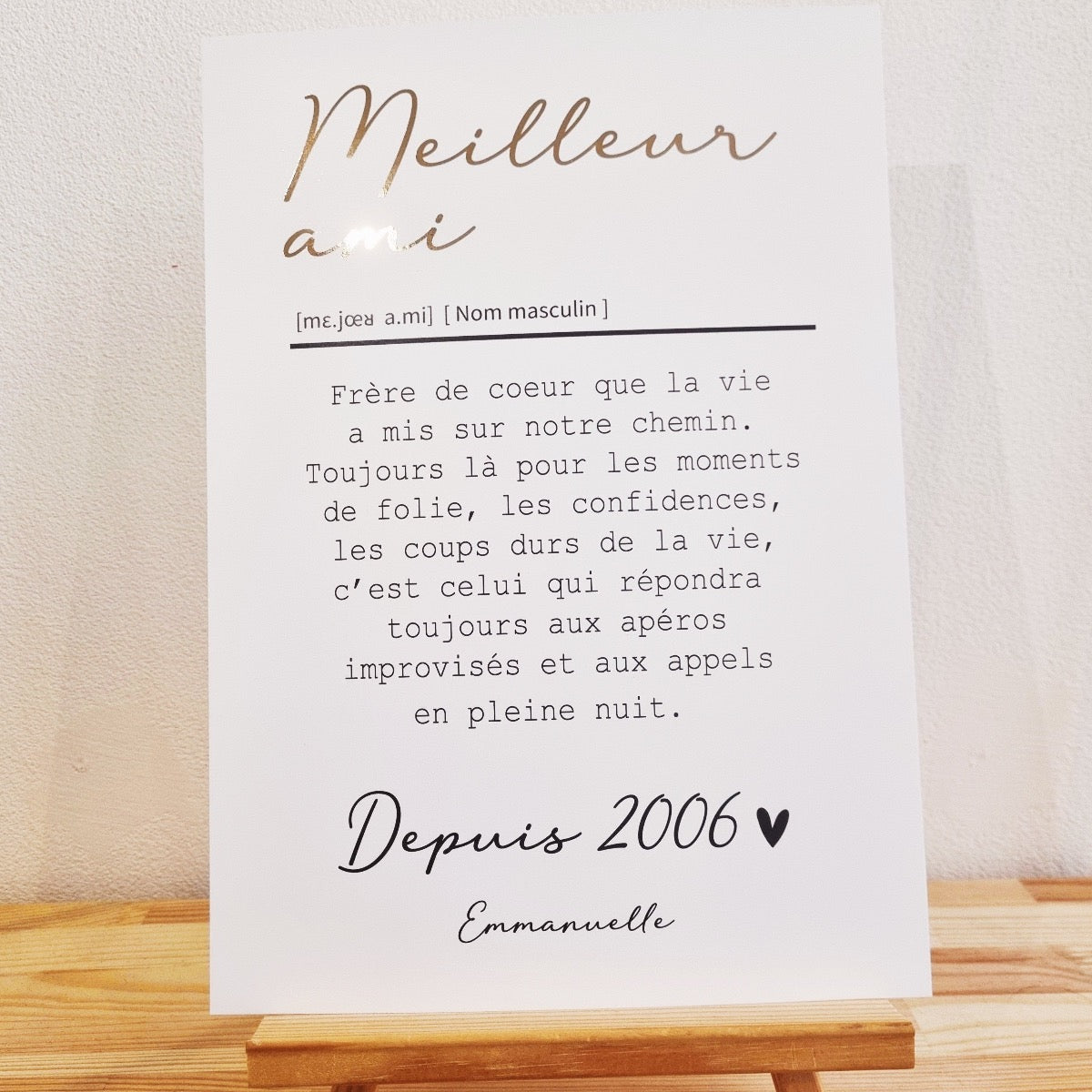 Affiche "Meilleur Ami" : un cadeau personnalisé unique