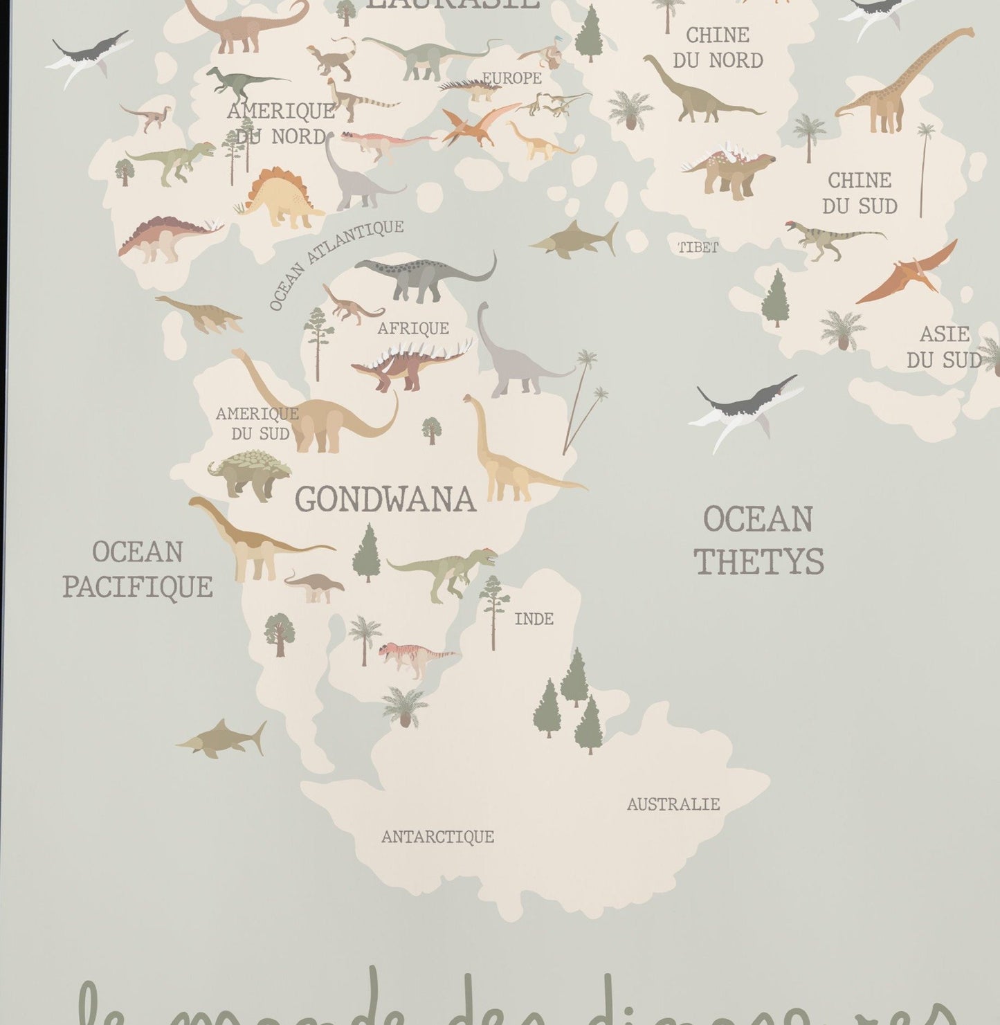 AFFICHE LE MONDE DES DINOSAURES