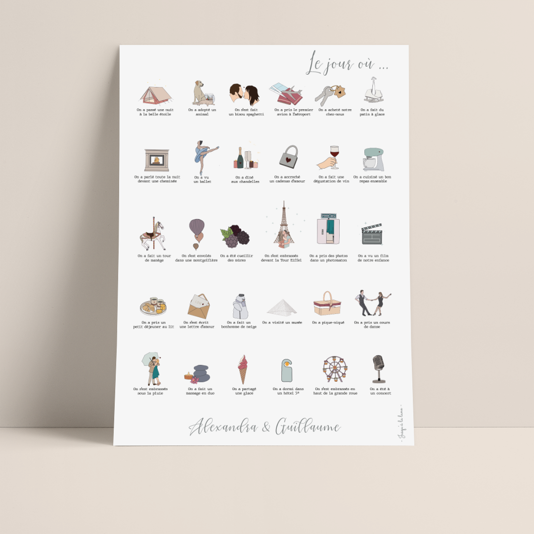 AFFICHE COUPLE "LE JOUR OÙ" À TAMPONNER