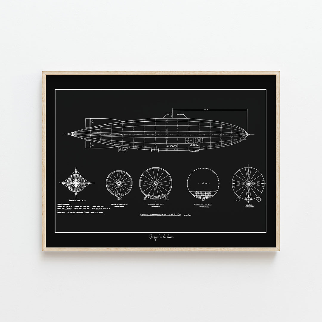 AFFICHE BLUEPRINT R100 ZEPPLIN