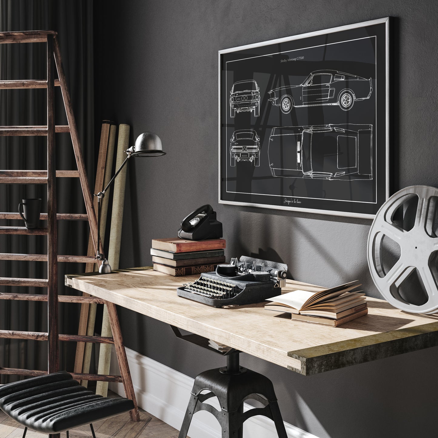 AFFICHE BLUEPRINT SHELBY Gt500 de 1967