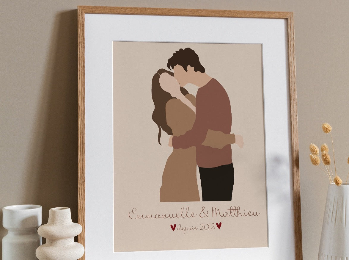 AFFICHE PERSONNALISEE EMBRASSE MOI