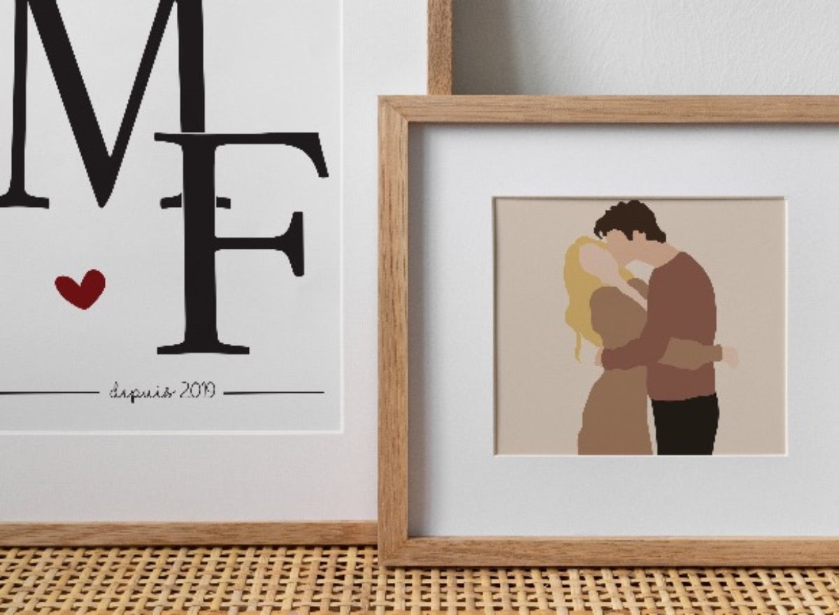 AFFICHE PERSONNALISEE EMBRASSE MOI