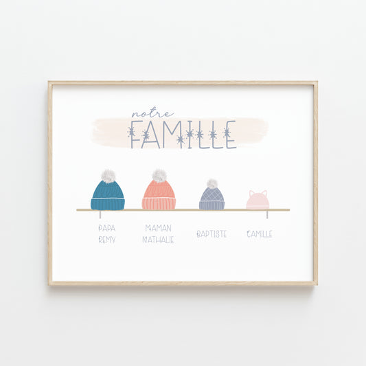AFFICHE BONNETS PERSONNALISEE (jusqu'à 12 personnes)