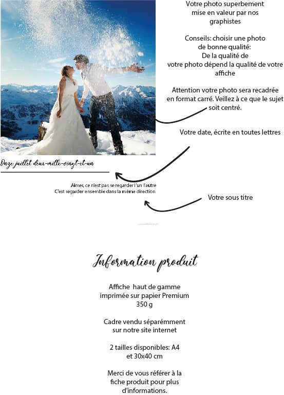 Capturez vos moments précieux avec l'affiche "Photo Notre Date"