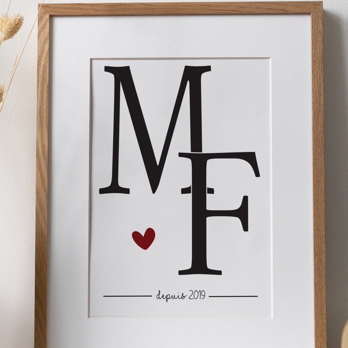 CÉLÉBREZ VOTRE AMOUR AVEC L'AFFICHE "NOS INITIALES"