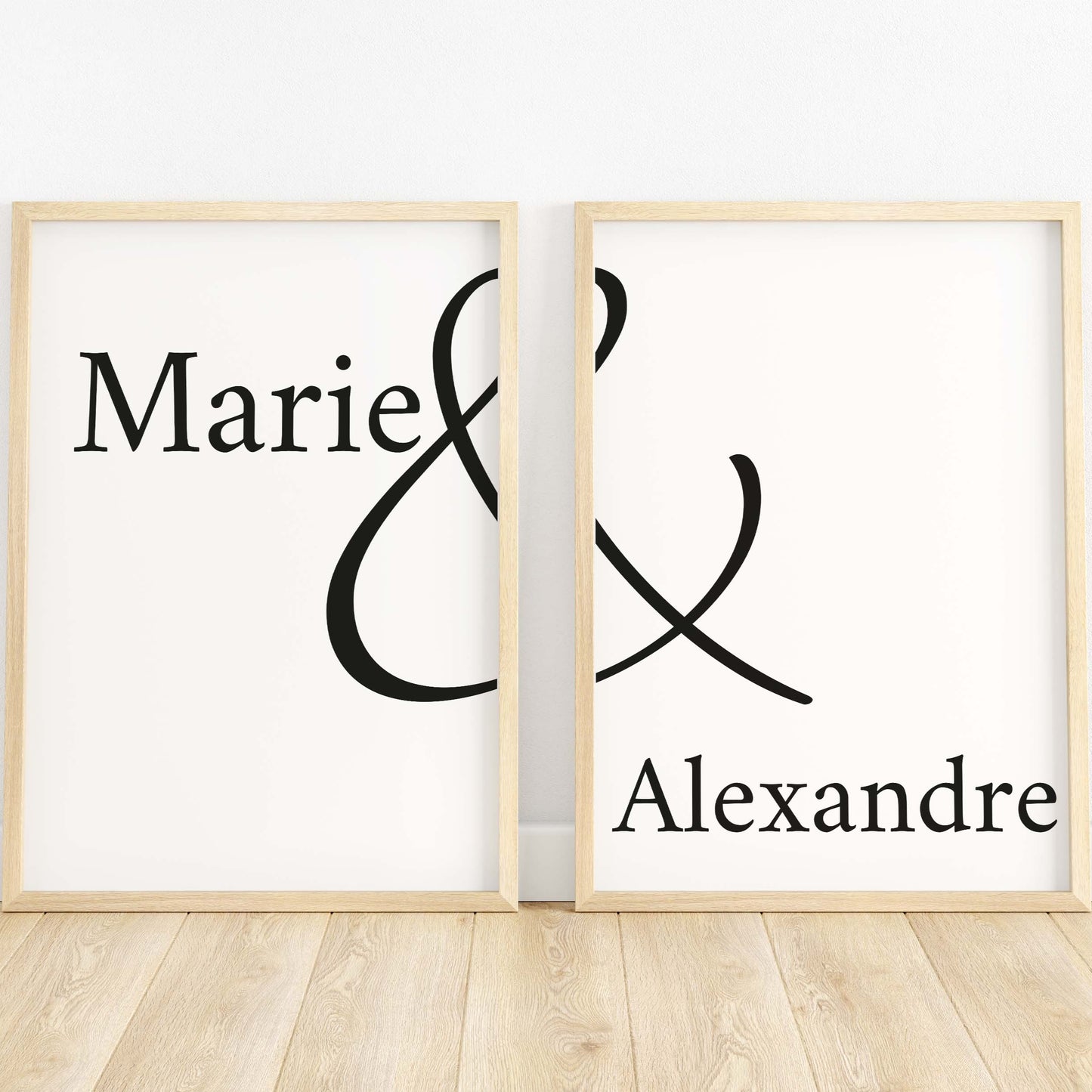 DOUBLE AFFICHE PERSONNALISABLE "PRENOMS ESPERLUETTE"