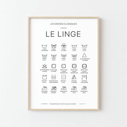 🎁 Affiche Buanderie - Le Guide Indispensable pour Votre Linge