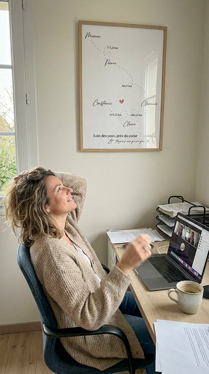 Affiche "Loin des Yeux, Près du Cœur" – Édition Liens Invisibles