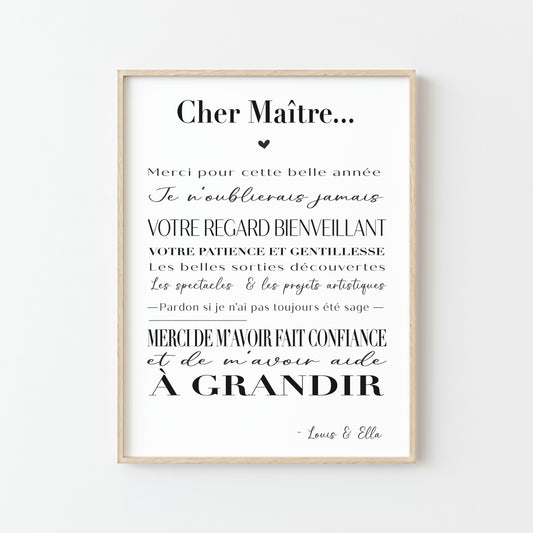 Affiche Maître : Un Message Touchant