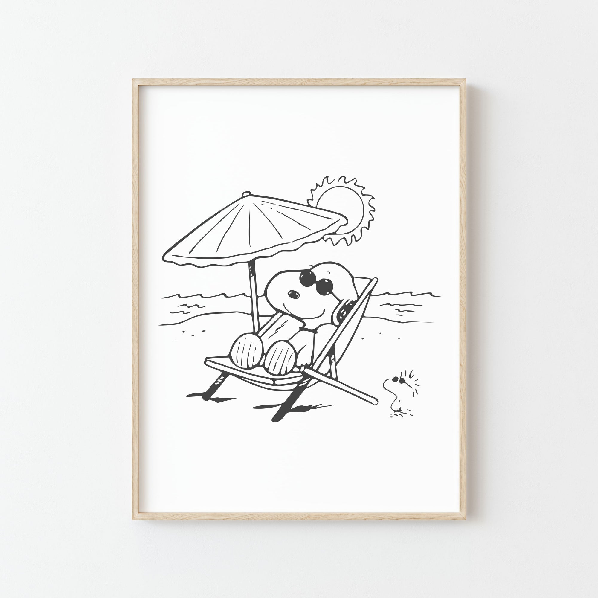 Affiche Snoopy à la plage: Une touche de joie dans votre déco!