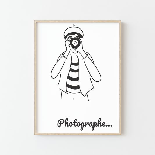 affiche-photographe-minimaliste-noir-blanc-a4-cadre