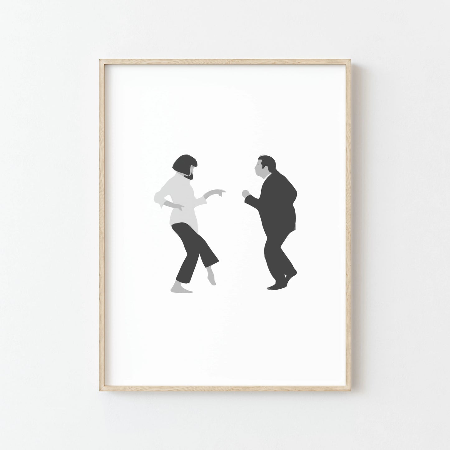 Affiche Pulp Fiction en Noir &amp; Blanc – Un Classique du Cinéma sur Votre Mur