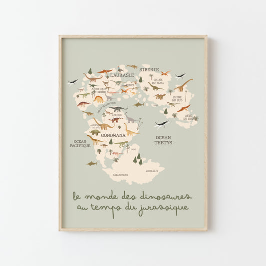 AFFICHE LE MONDE DES DINOSAURES