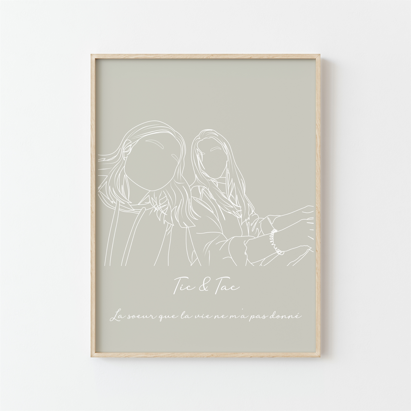 Affiche Portrait Contour – Votre Photo Dessinée à la Main