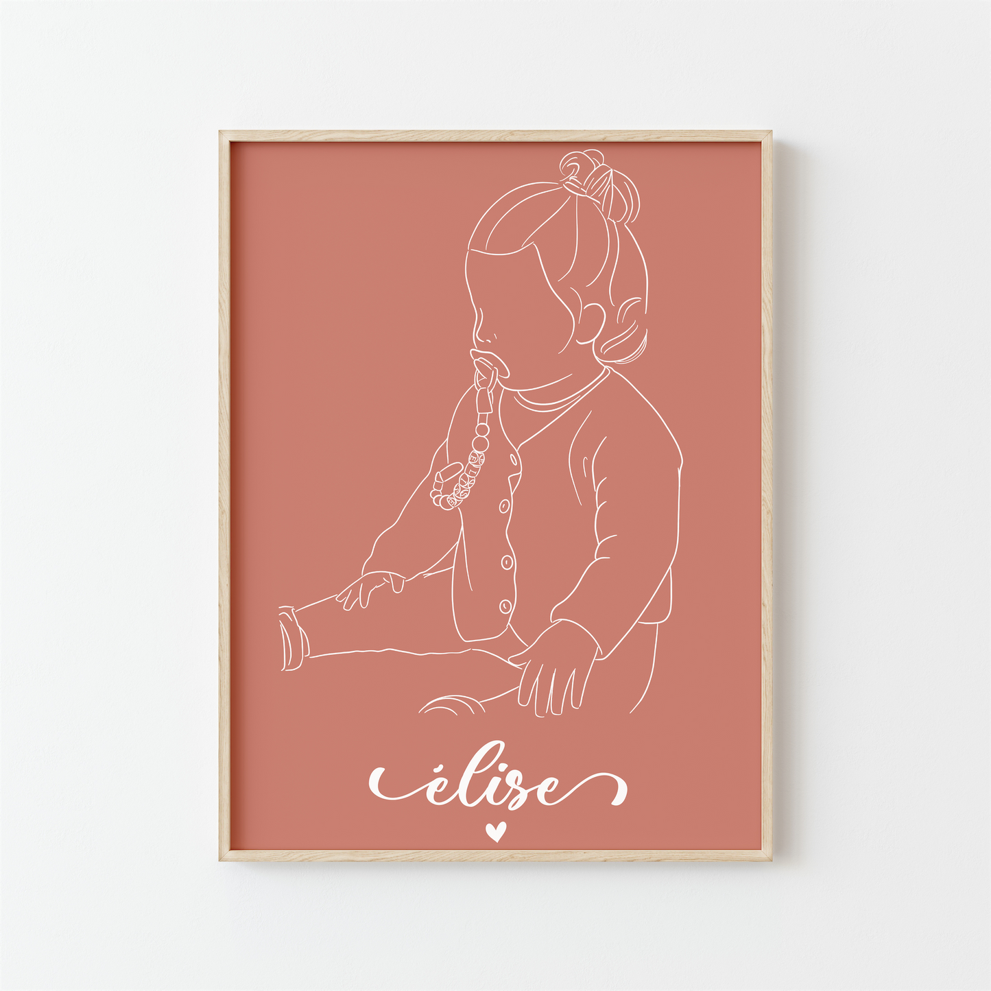 Affiche Portrait Contour – Votre Photo Dessinée à la Main