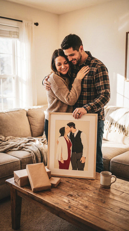 Affiche Portrait Illustré – Édition Sur-Mesure d'après Votre Photo