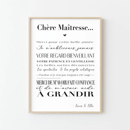 Affiche Maîtresse : Hommage Sincère