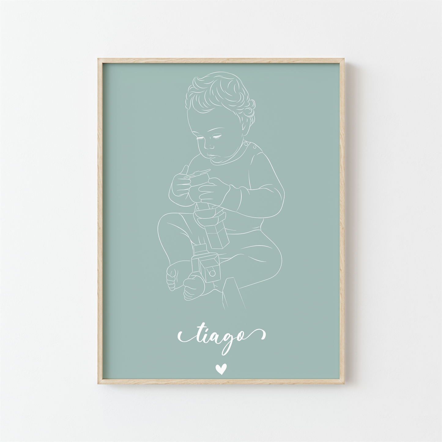 Affiche Portrait Contour – Votre Photo Dessinée à la Main