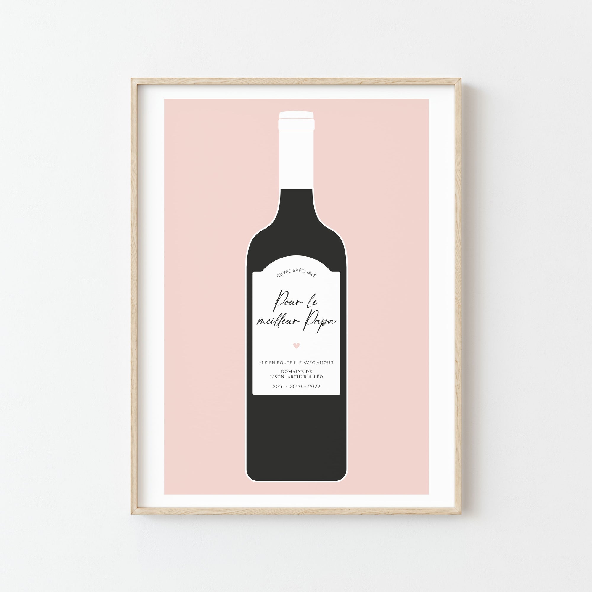 Célébrez votre papa avec notre affiche vin personnalisée