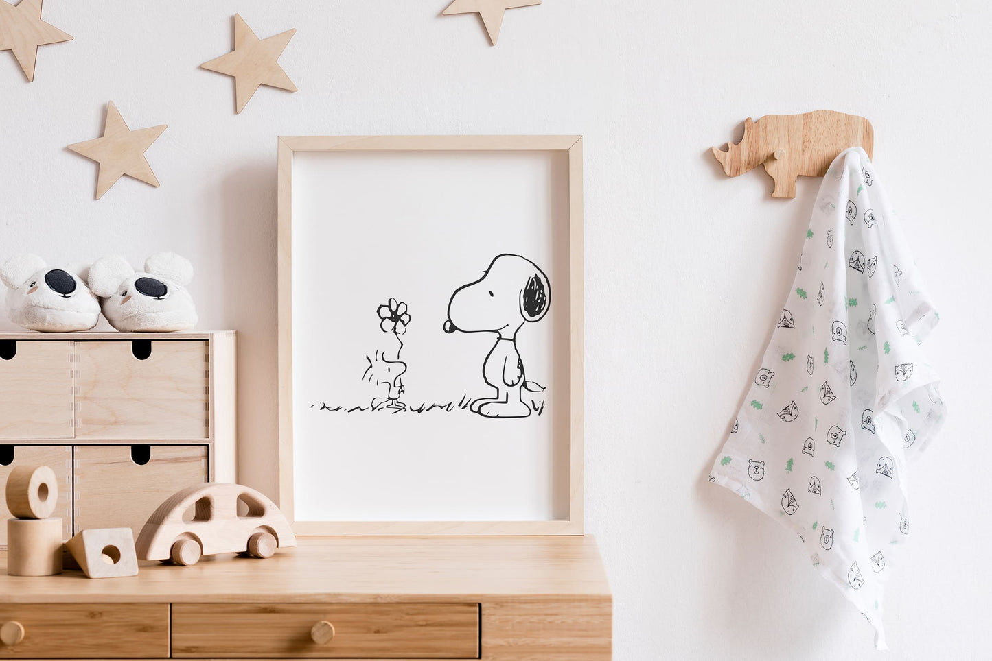 Affiche Snoopy Woodstock: Votre Dessin Animé en Décoration Murale!