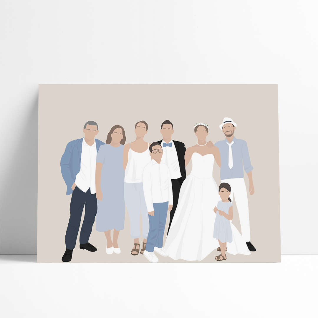 AFFICHE ILLUSTRÉE D'APRÈS VOTRE PHOTO : UN CADEAU ORIGINAL QUI TOUCHE LE COEUR