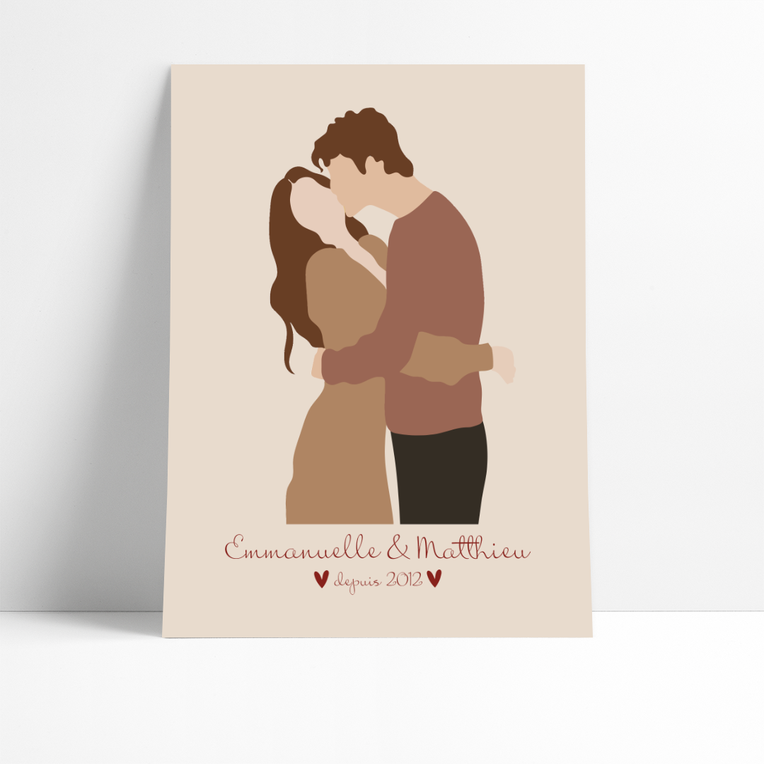 AFFICHE PERSONNALISEE EMBRASSE MOI
