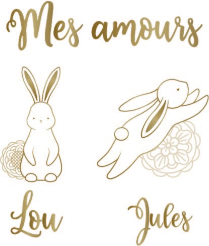 AFFICHE "MES PETITS LAPINS" : TENDRESSE ET FAMILLE EN DÉCORATION