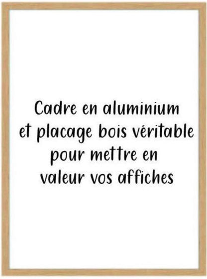 CADRE ALUMINIUM ET PLACAGE BOIS