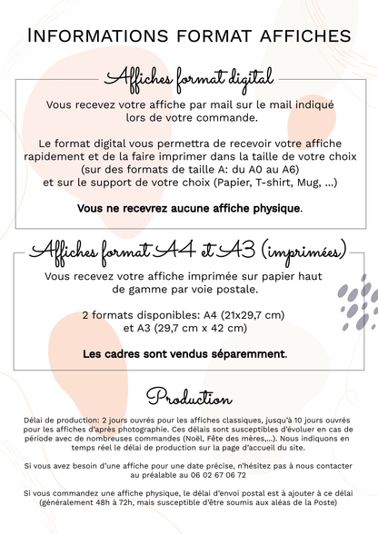 AFFICHE MOT ET PRENOMS BEIGE